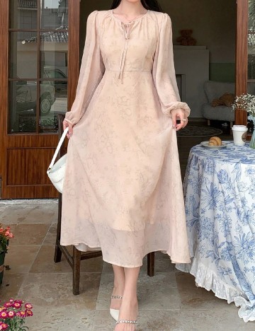 Rochie medie Dazy, crem