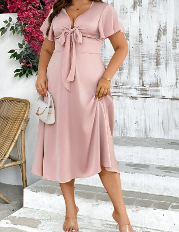 Rochie medie SHEIN CURVE, roz