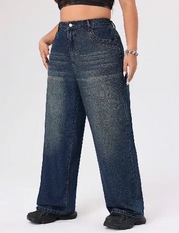 Blugi SHEIN CURVE, albastru Albastru