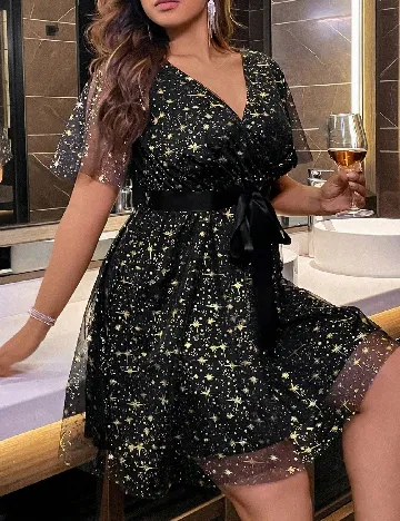 Rochie scurta SHEIN CURVE, negru