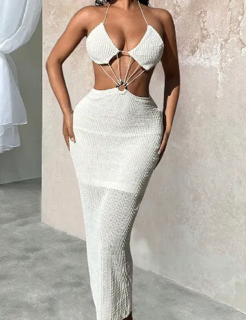 Rochie lunga SHEIN, alb Alb