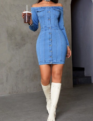Rochie scurta SHEIN, albastru