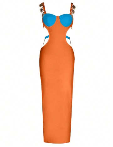 Rochie lunga SHEIN, portocaliu