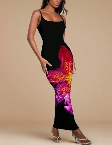 Rochie lunga Emery Rose, negru
