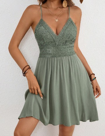 Rochie scurta SHEIN, verde