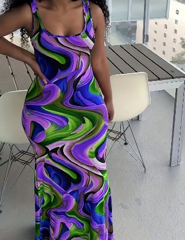 Rochie lunga SHEIN CURVE, mix culori