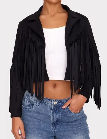 Jacheta PRETTYLITTLETHING, negru Negru