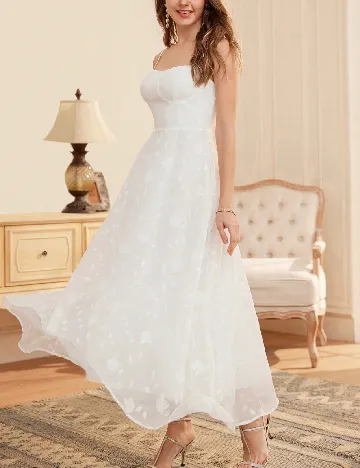 Rochie lunga SHEIN, alb Alb