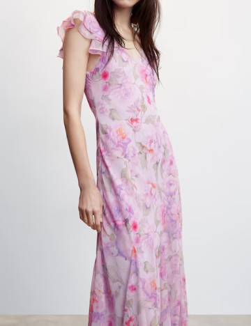 Rochie medie Mango, roz