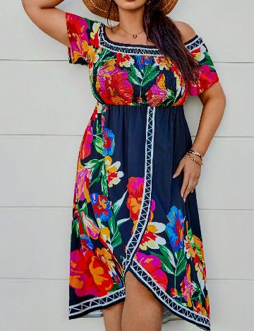Rochie medie SHEIN CURVE, mix culori