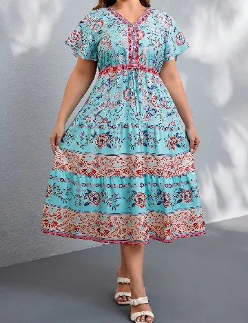 Rochie medie SHEIN CURVE, floral