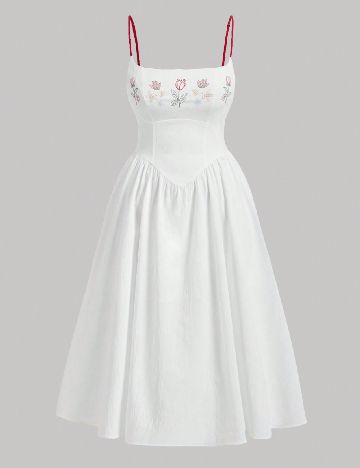 Rochie medie SHEIN CURVE, alb