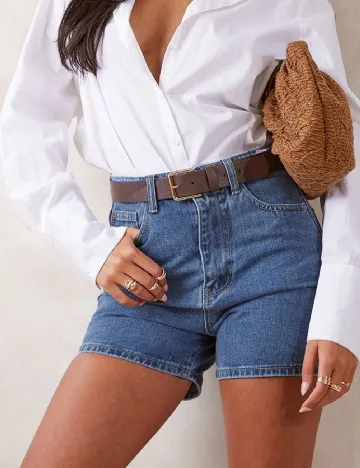 Pantaloni scurti PRETTYLITTLETHING, albastru