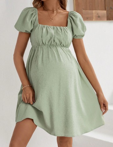 Rochie scurta SHEIN Maternity, verde