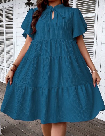 Rochie medie SHEIN CURVE, albastru