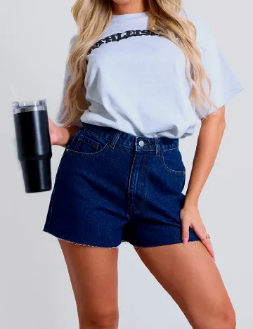 Pantaloni scurti PRETTYLITTLETHING, bleumarin