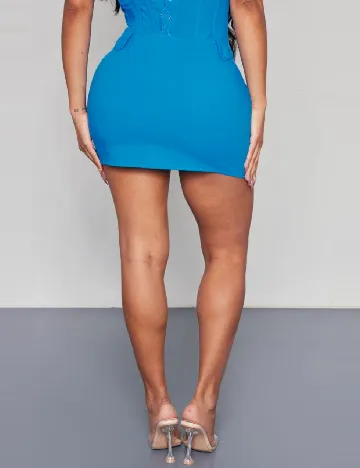 Fusta PRETTYLITTLETHING, albastru