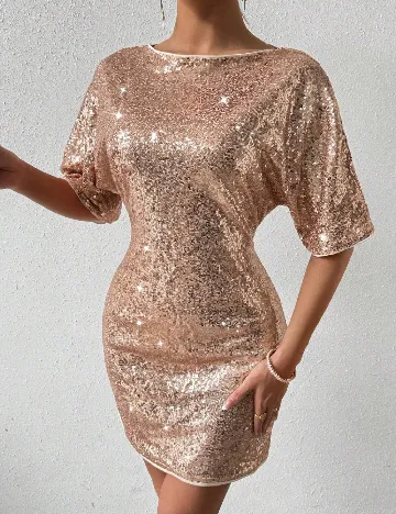 Rochie scurta SHEIN, crem
