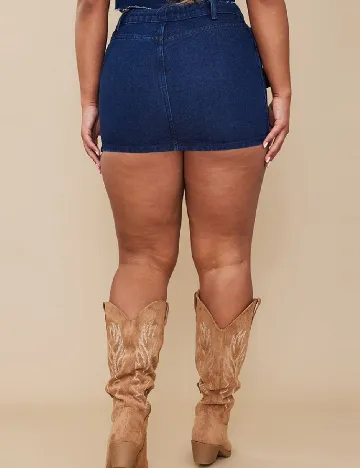 Fusta PRETTYLITTLETHING, bleumarin
