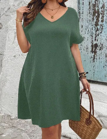 Rochie scurta SHEIN CURVE, verde