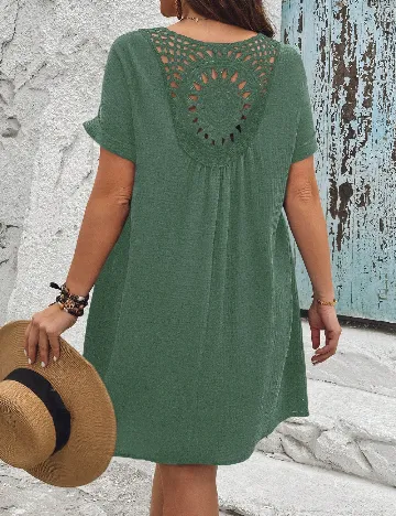 Rochie scurta SHEIN CURVE, verde