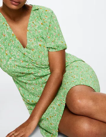 Rochie scurta Mango Violeta, verde