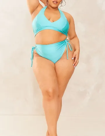 Sutien de baie PRETTYLITTLETHING Plus Size, turcoaz