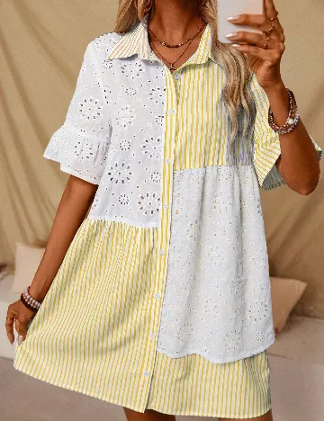 Rochie scurta SHEIN, galben Galben