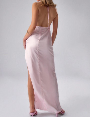 Rochie lunga Musera, roz pal