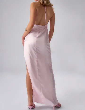 Rochie lunga Musera, roz pal