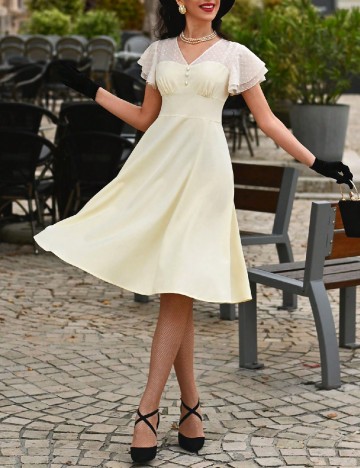 Rochie medie SHEIN, crem