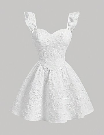 Rochie scurta SHEIN CURVE, alb