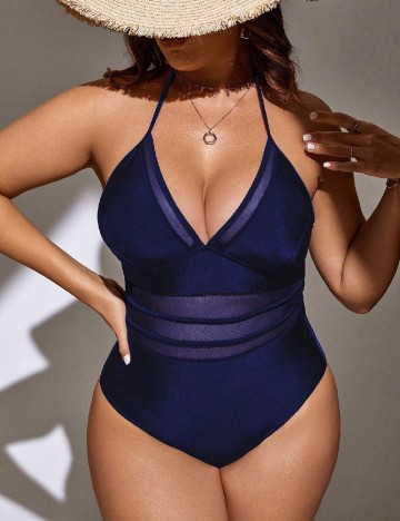 Costum de baie SHEIN CURVE, albastru