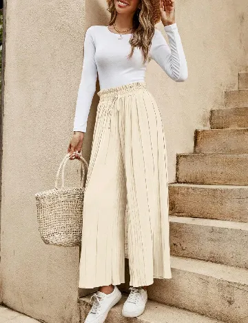 Pantaloni SHEIN, crem