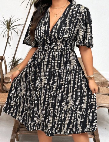 Rochie medie SHEIN CURVE, negru
