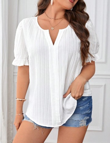 Bluza SHEIN CURVE, alb