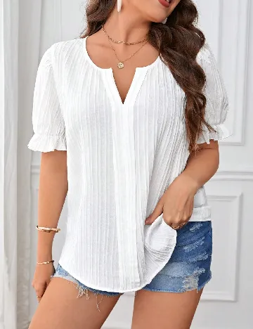 Bluza SHEIN CURVE, alb