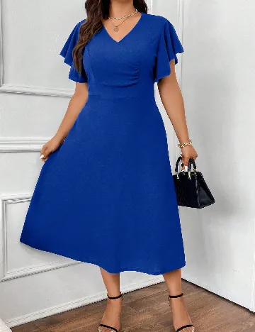 Rochie medie SHEIN CURVE, albastru Albastru