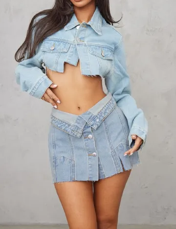 Fusta PRETTYLITTLETHING, albastru