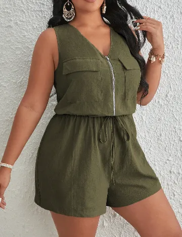 Salopeta SHEIN CURVE, verde