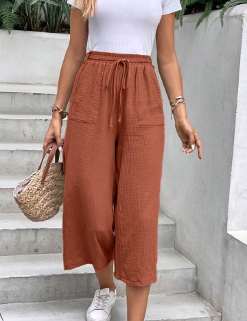 Pantaloni SHEIN, maro