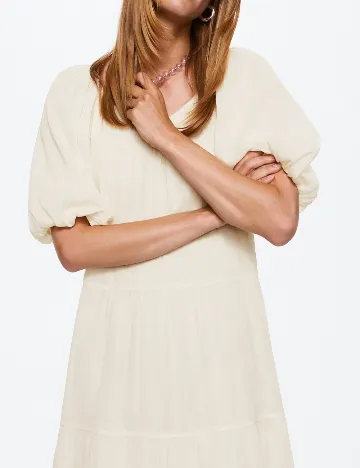 Rochie lunga Mango, ecru