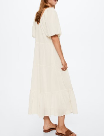 Rochie lunga Mango, ecru