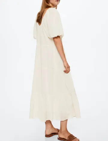 Rochie lunga Mango, ecru