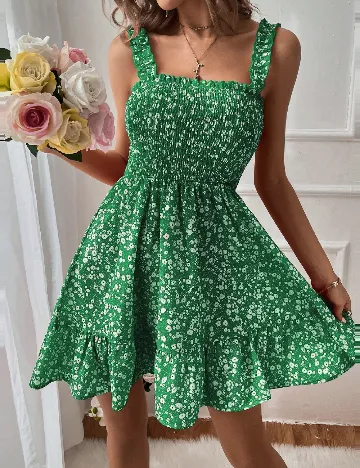 Rochie scurta SHEIN, verde