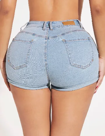 Pantaloni scurti SHEIN, albastru