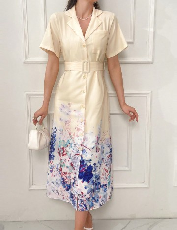 Rochie medie SHEIN, crem