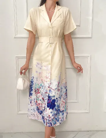 Rochie medie SHEIN, crem
