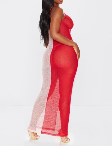 Rochie de plaja PRETTYLITTLETHING, alb/rosu
