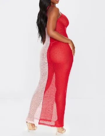 Rochie de plaja PRETTYLITTLETHING, alb/rosu